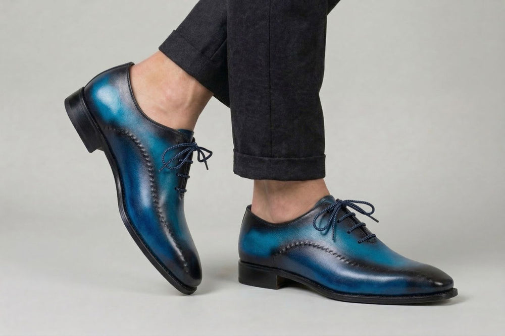 Francesina in pelle dipinta a mano