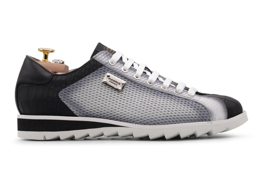 Hand shaded leather sneaker