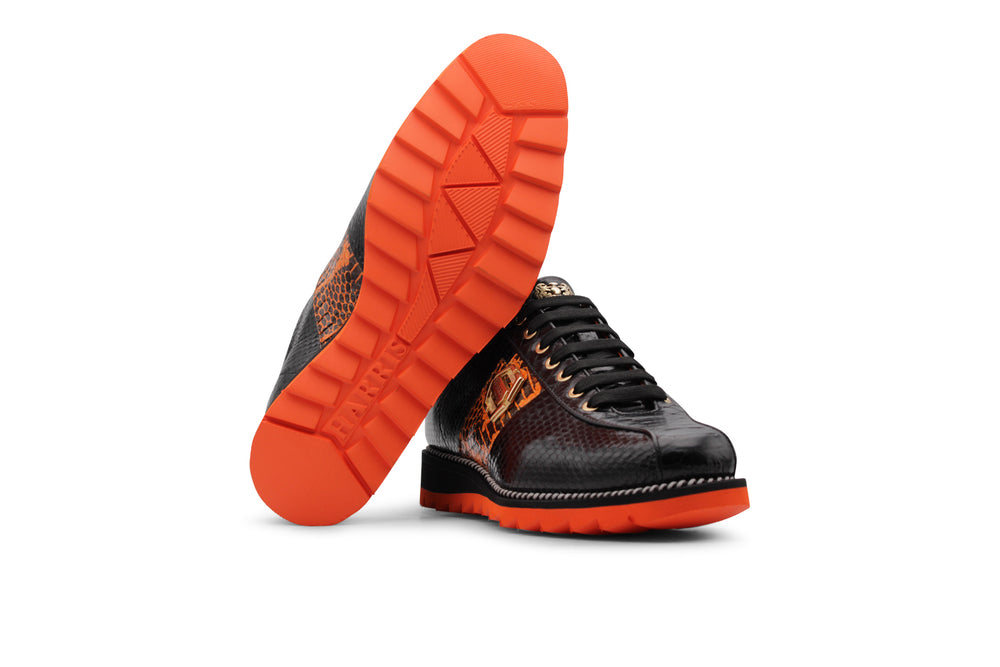 Sneakers with precious leather details