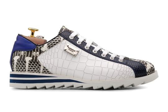 Zapatillas de deporte con gamuza con detalles perforados