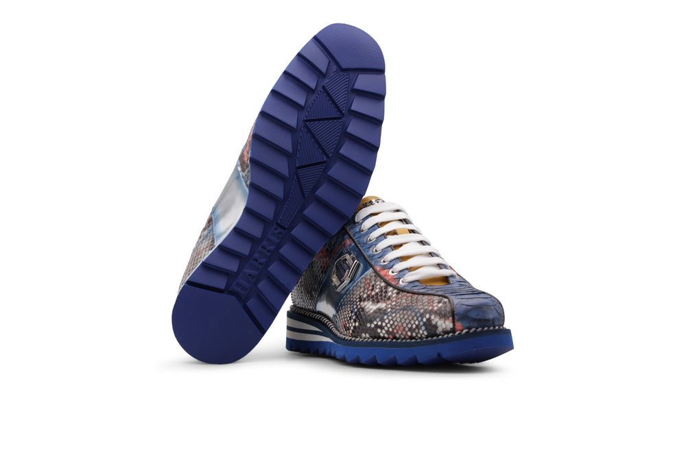 Sneakers with precious leather details