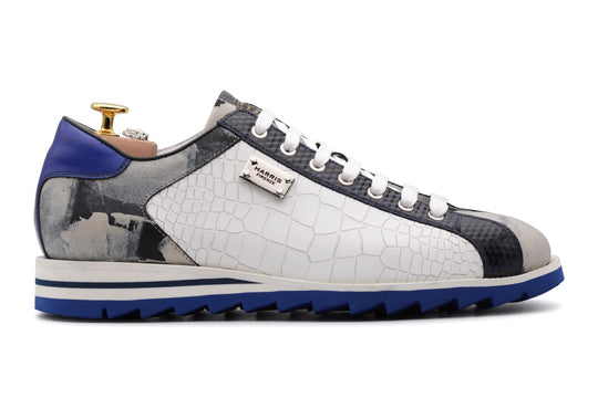 Zapatillas de deporte con gamuza con detalles perforados