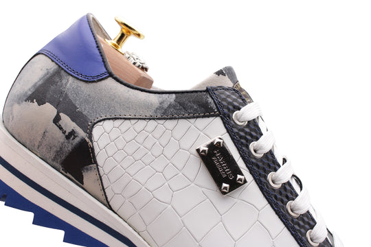 Zapatillas de deporte con gamuza con detalles perforados