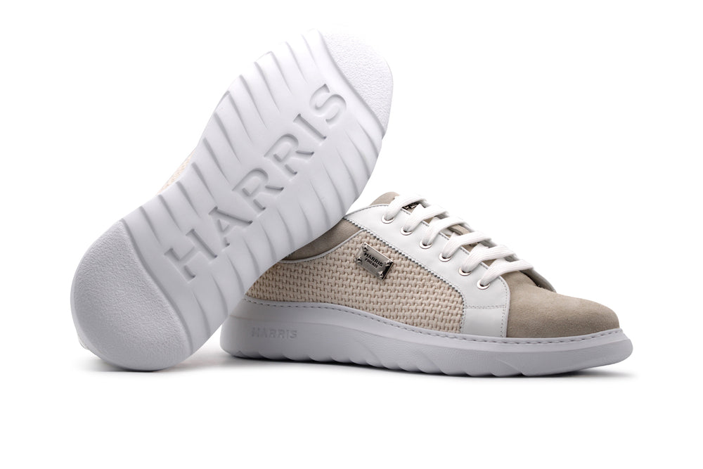 Zapatillas de deporte con gamuza con detalles perforados