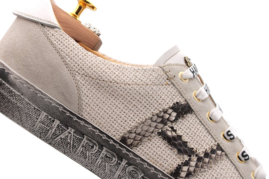 Sneaker vintage in pelle e tela