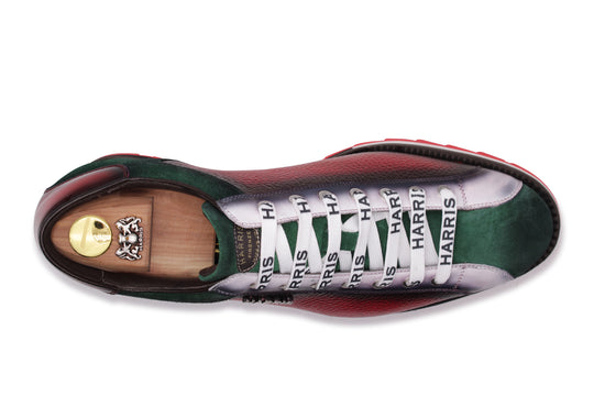 Sneakers in pelle effetto alce e suede