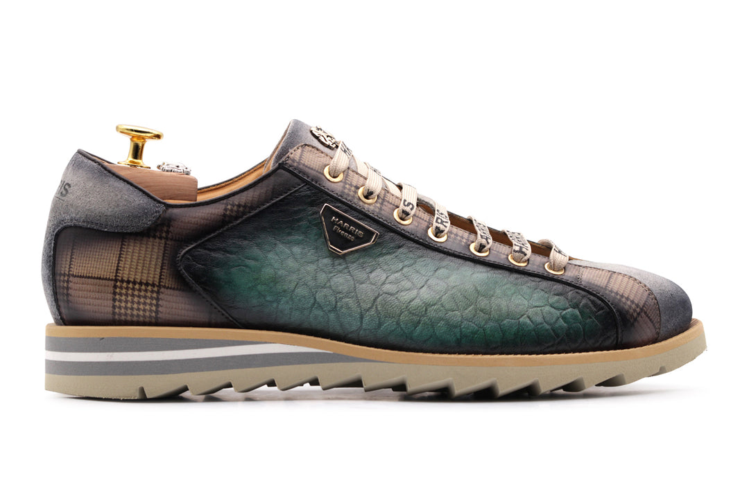 Sneakers effetto elefante e tweed