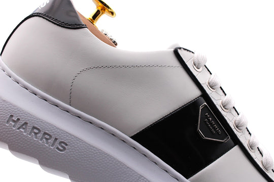 Sneakers in pelle con effetto coccodrillo