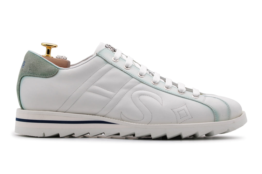 Sneakers in pelle con dettagli sfumati