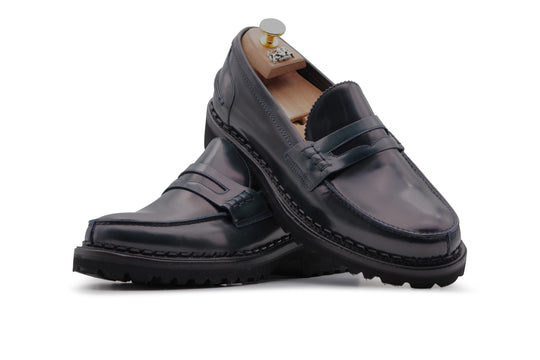 Mocassino in pelle spazzolata