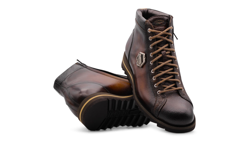 Polacchino in pelle dipinta a mano