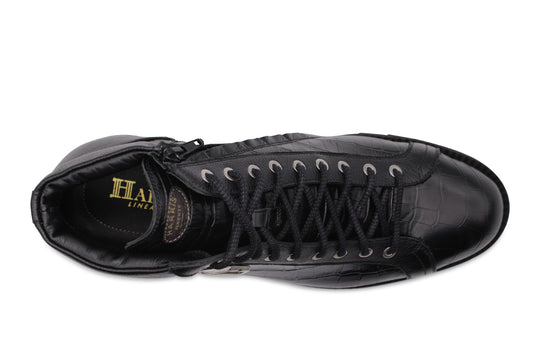 Bottine en cuir effet crocodile