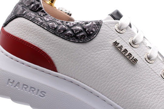 Printed leather sneakers