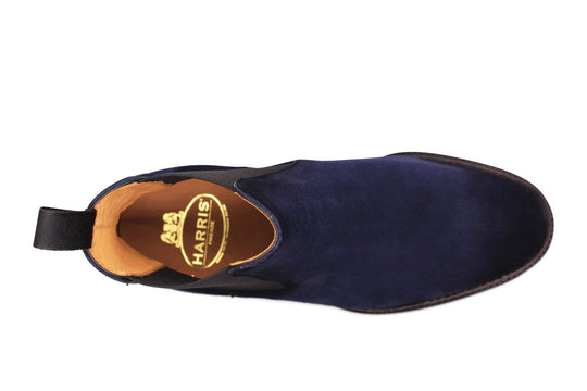 Botín de ante Azul con elástico