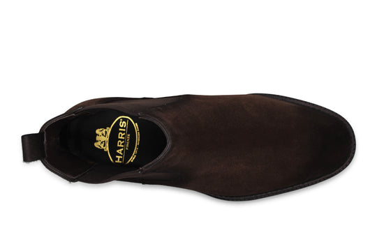 Bottine en daim Testa di Moro avec élastique