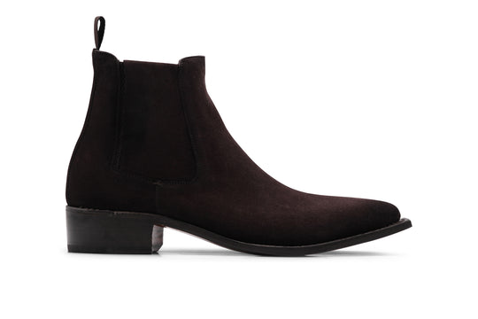 Bottine texane en daim Testa di Moro nuancé