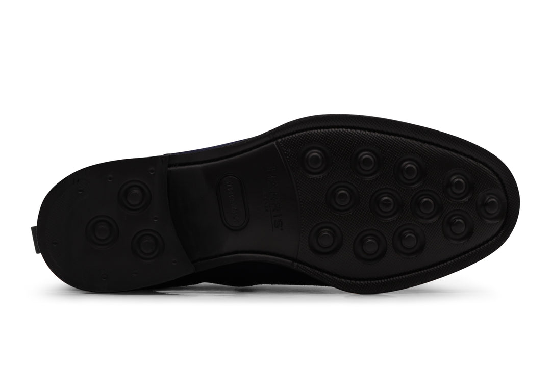 Wildlederstiefelette Blau mit Gummizug