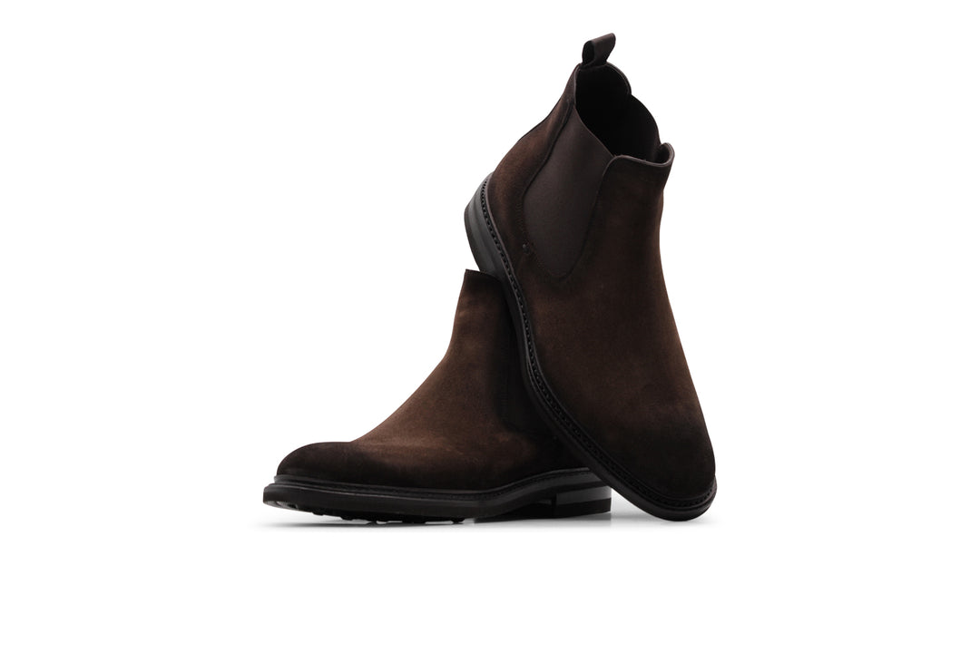 Bottine en daim Testa di Moro avec élastique