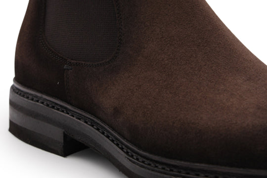 Bottine en daim Testa di Moro avec élastique