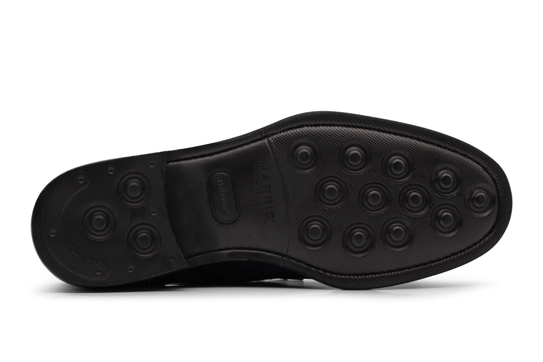 Botín ante liso Azul