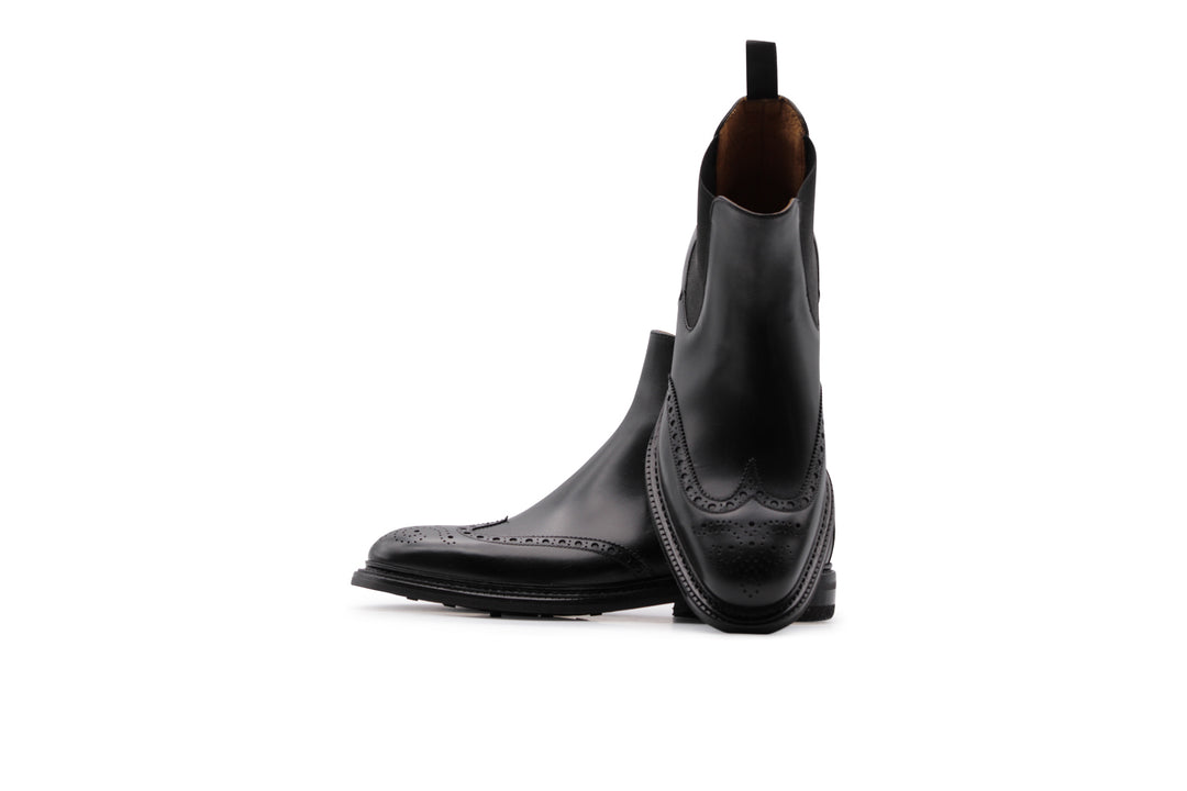 Polacchino con elastico e dettagli Brogue