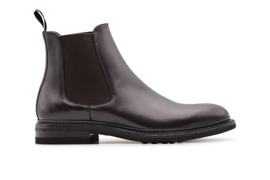 Polacchino liscio con elastico e suola in gomma