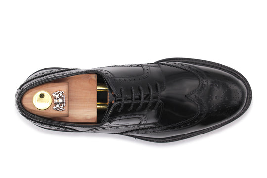 Derby in pelle spazzolata e suola in gomma