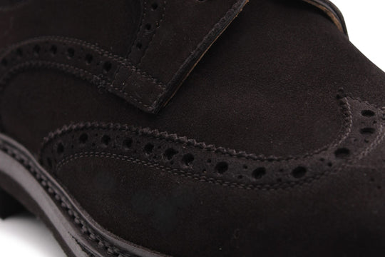 Derby in suede e suola in gomma