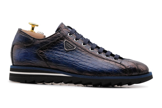 Sneakers in pelle di coccodrillo