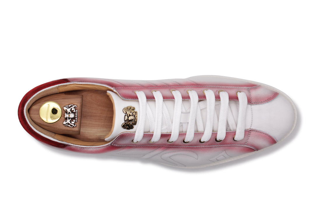 Sneaker in shaded leather and suede