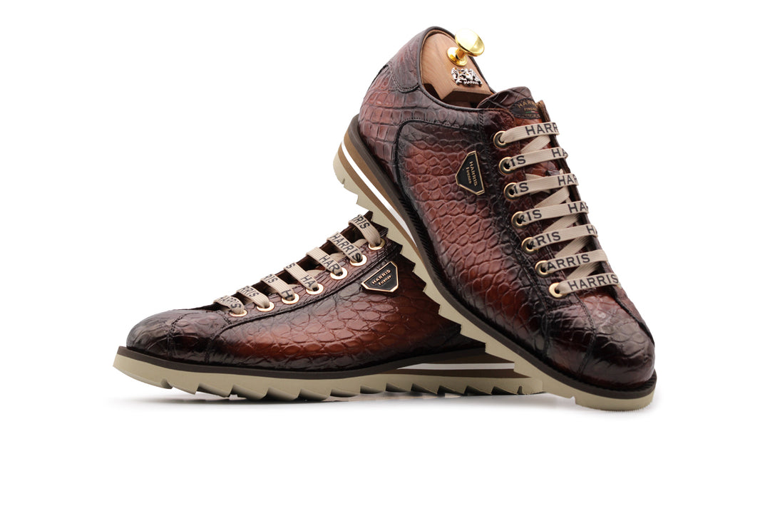 Sneakers in vera pelle di alligatore