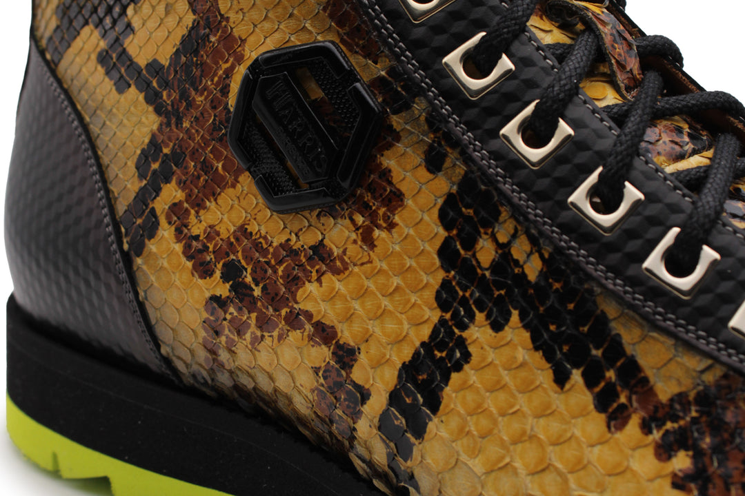 Python leather ankle boot