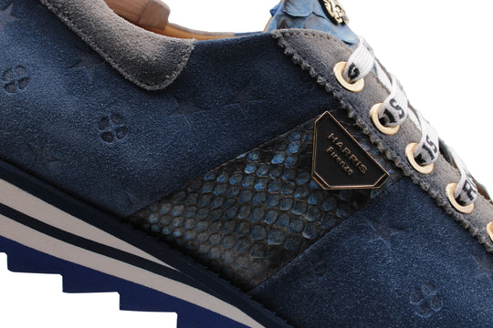 Zapatillas de ante y pitón