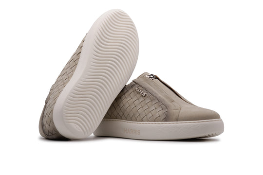 Slip-on-Sneaker aus gewebtem Leder