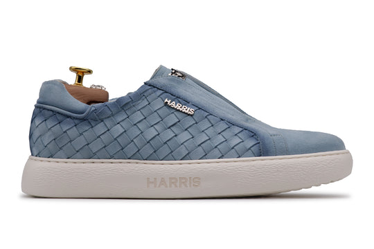 Slip-on-Sneaker aus gewebtem Leder