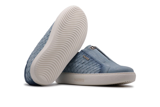 Slip-on-Sneaker aus gewebtem Leder