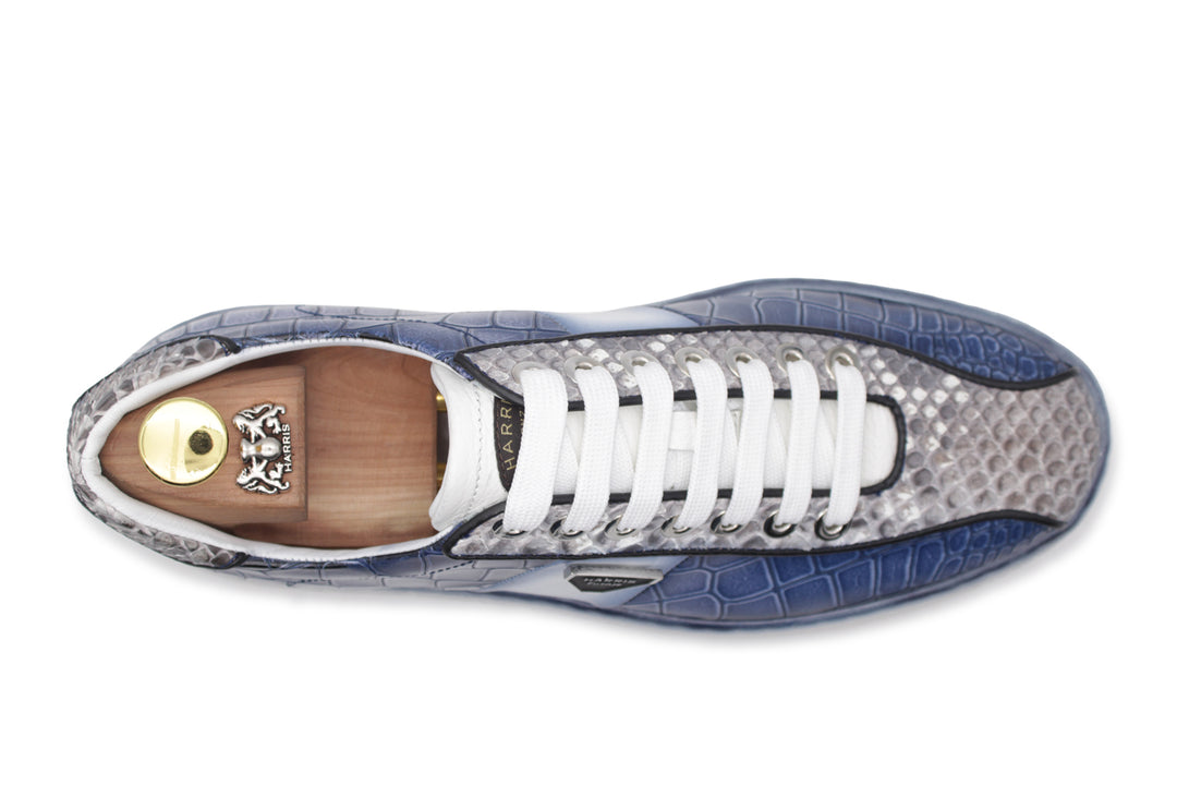 Zapatillas con efecto cocodrilo y pitón auténtico