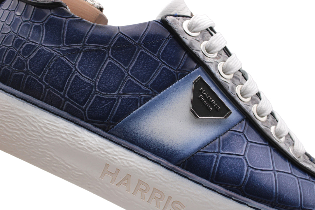 Zapatillas con efecto cocodrilo y pitón auténtico