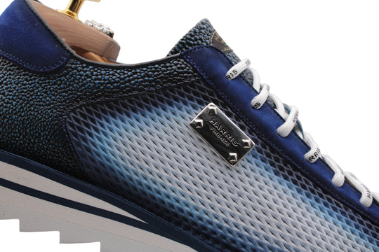 Perforated effect printed sneakers