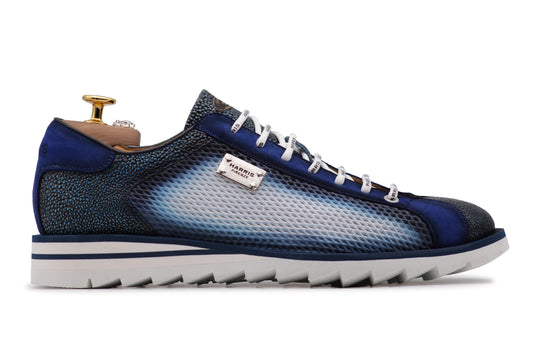 Perforated effect printed sneakers