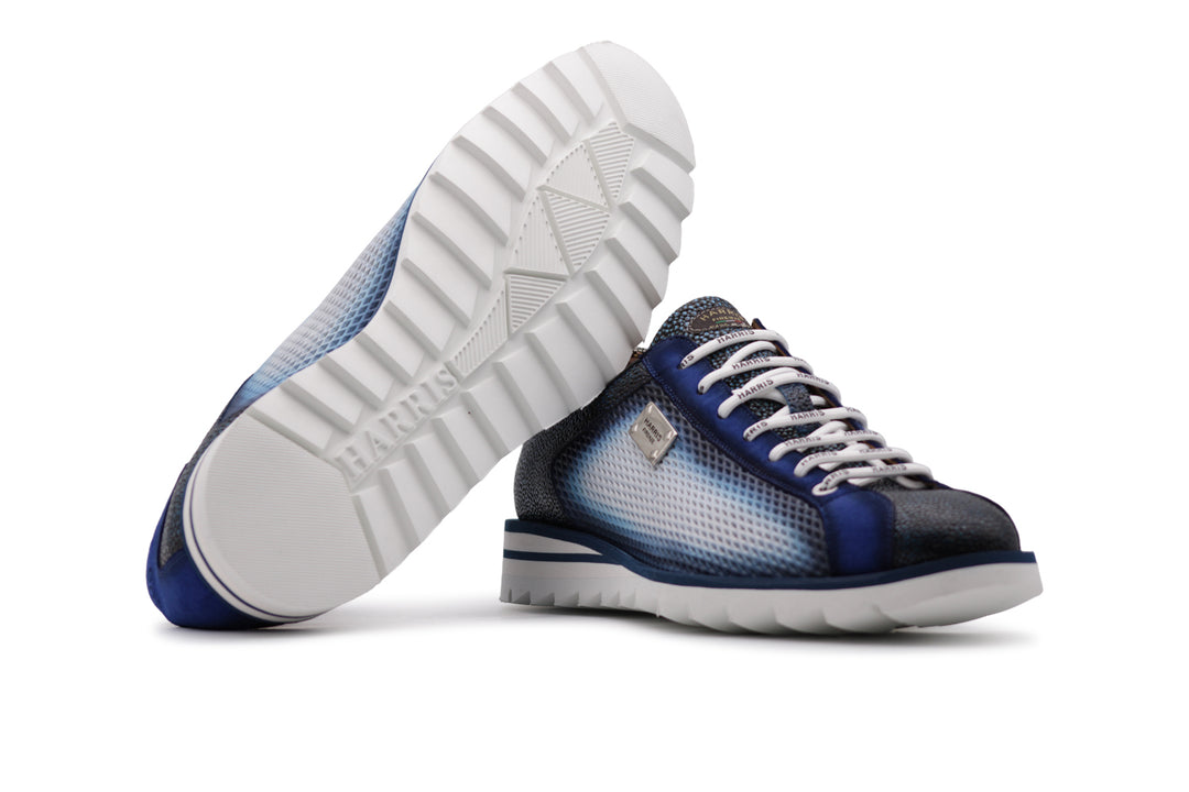 Perforated effect printed sneakers