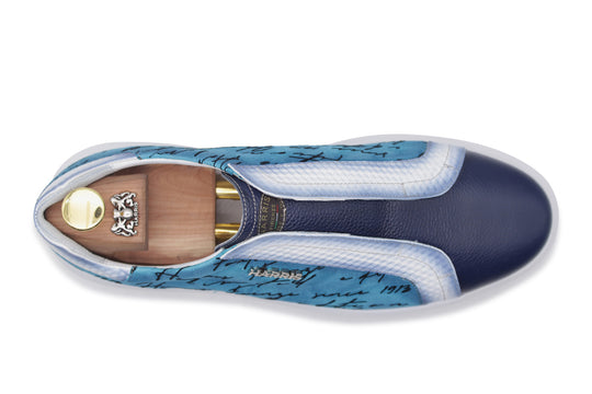 Sneakers slipon in pelle e suede writer