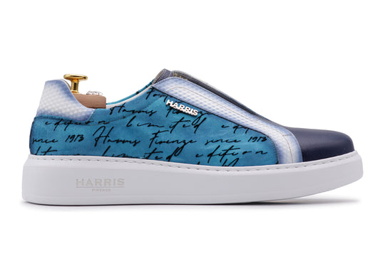 Sneakers slipon in pelle e suede writer