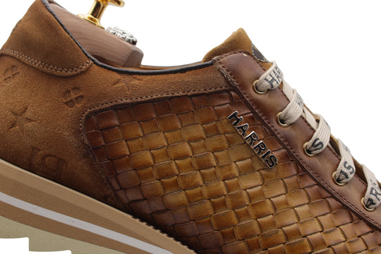 Sneakers in suede intrecciata