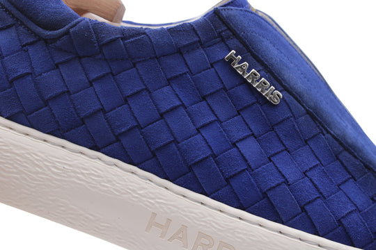 Sneakers slipon in pelle intrecciata