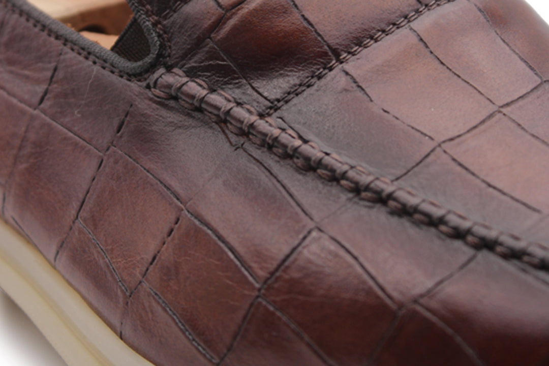 Mocasín efecto cocodrilo