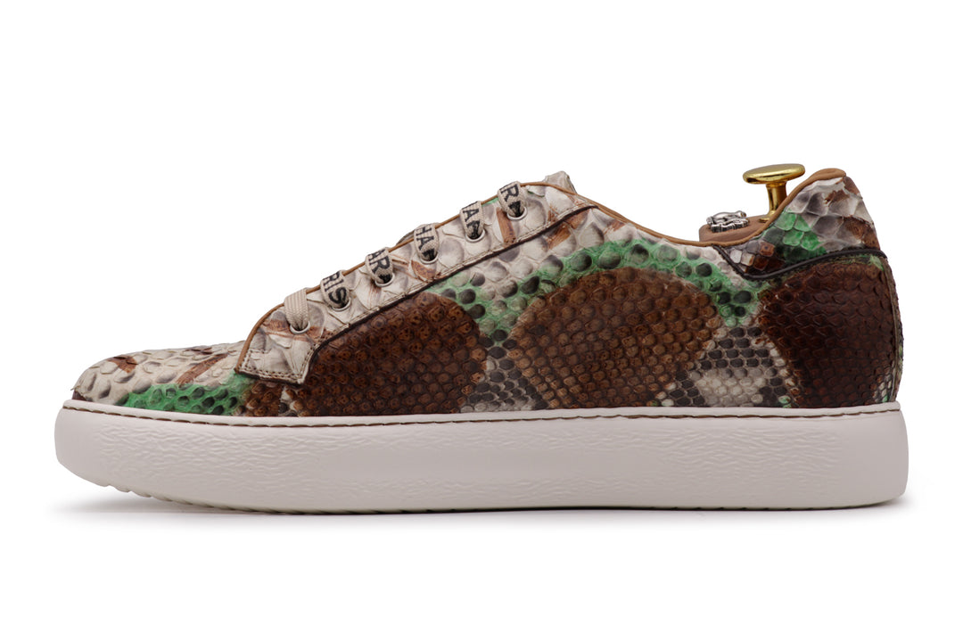 Mehrfarbige Python-Sneaker