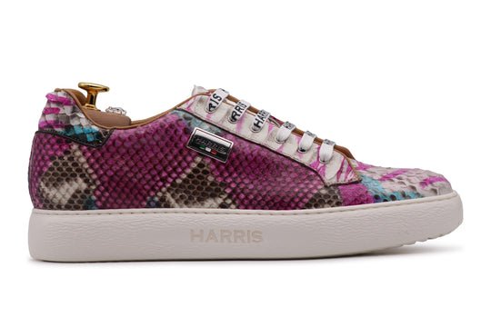 Mehrfarbige Python-Sneaker