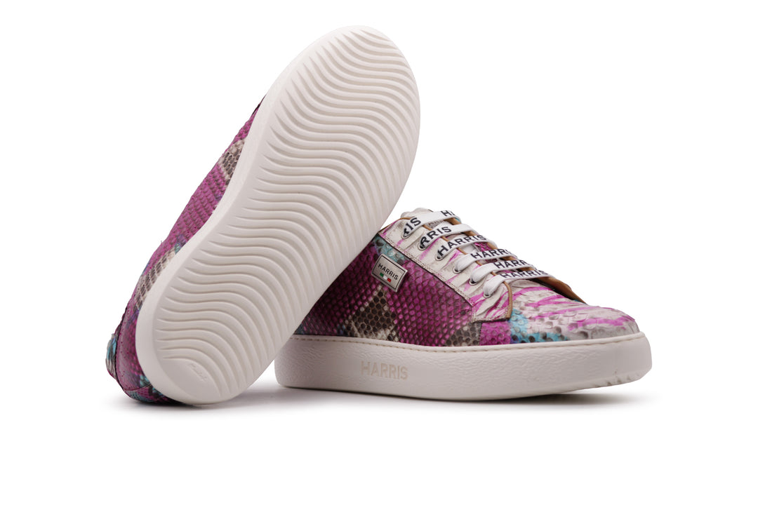 Mehrfarbige Python-Sneaker