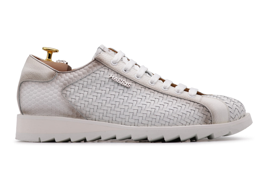 Woven and printed sneakers